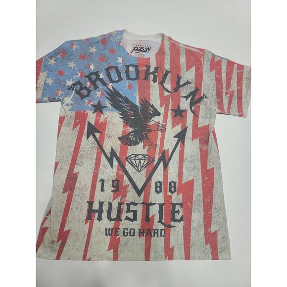 Popular Poison Graphic t-shirt American Flag Eagle women's medium - Picture 3 of 6